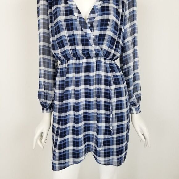 Altar'd State Plaid Faux Wrap Mini Dress Small - Picture 3 of 6